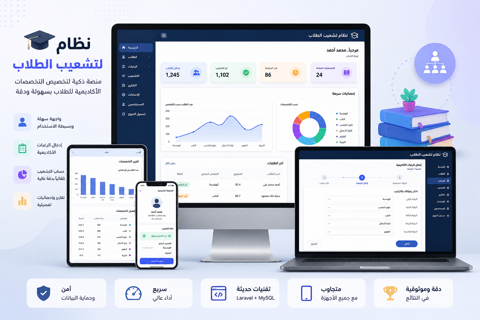 نظام ذكي لتشعيب الطلاب وتحديد التخصصات الأكاديمية